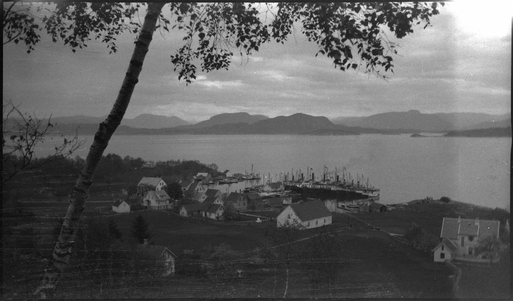 Tre gutter/unge menn på tur på Halsnøy og Finnøy. Det er bilder fra at transporten med ei skøyte og fra små fjellturer. Det ligger mange små dampskip langs havna på bilde nr. 4.