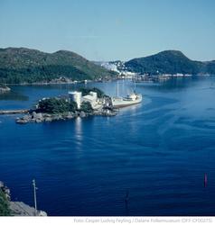 Tankanlegg tilhørende Fina på Langholmen ved Egersund