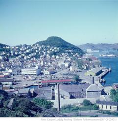 Egersund sentrum sett fra Kråkefjellet