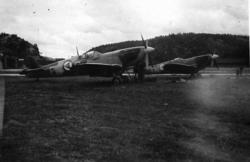 Norske Spitfire jagerfly på Bardufoss 1946
