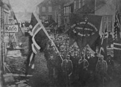 1. mai-demonstrasjon på Fauske, 1897. Dette var første gang 