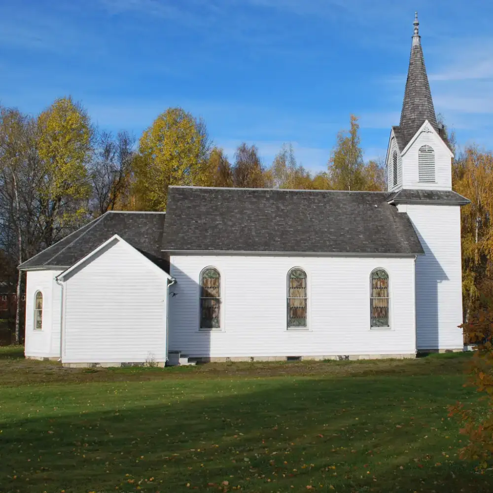 The church at The Norwegian Immigrant Museum