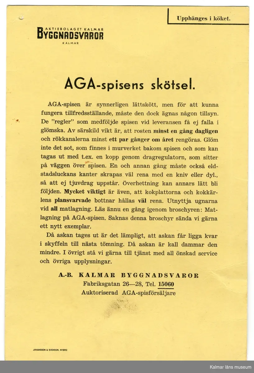 KLM 46183. Broschyr, 4 stycken. Av papper. Broschyrer med information om AGA-spisens skötsel och med anvisningar för tillagning av vissa maträtter.