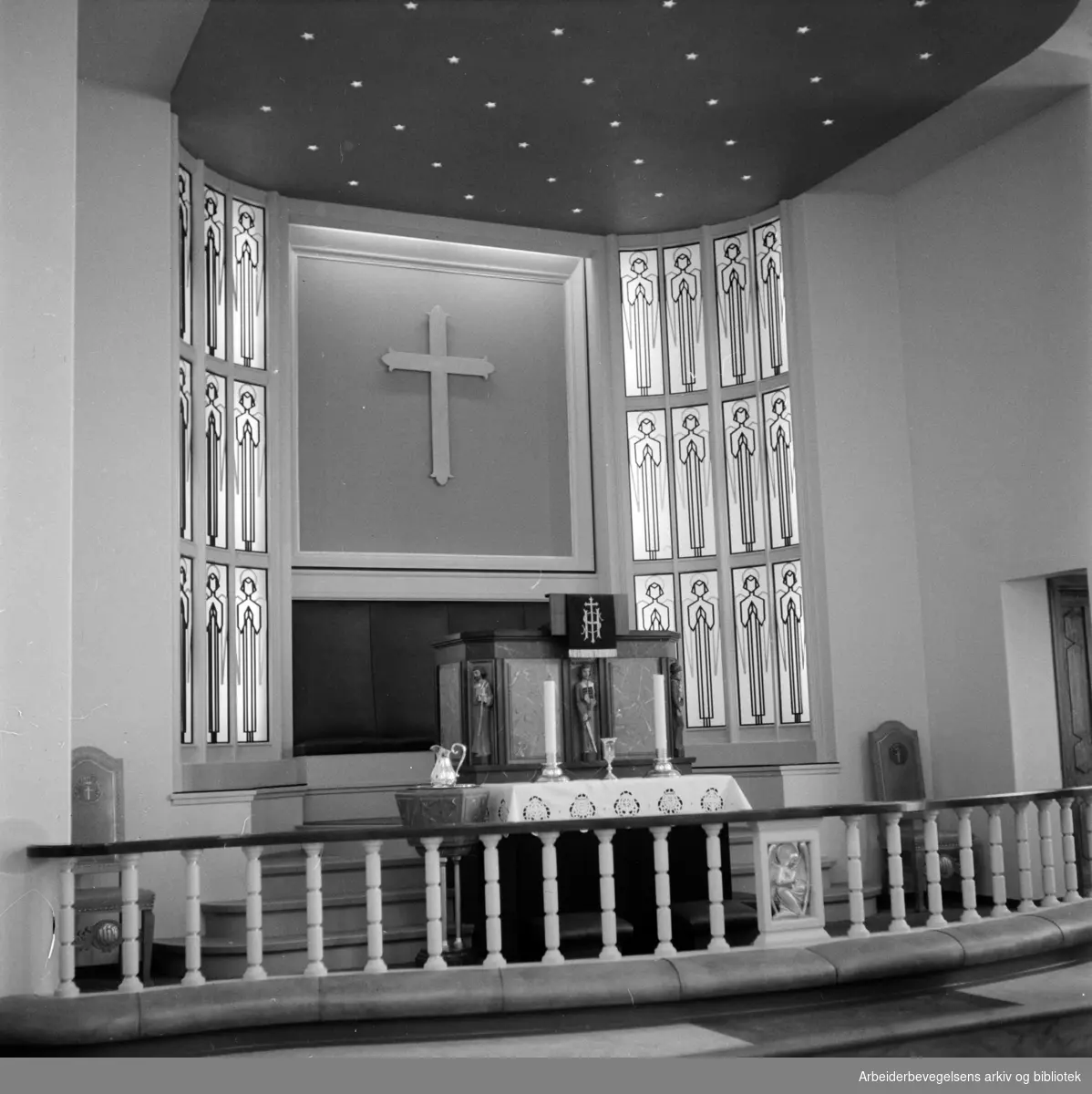Immanuelkirken på Bjølsen. August 1955