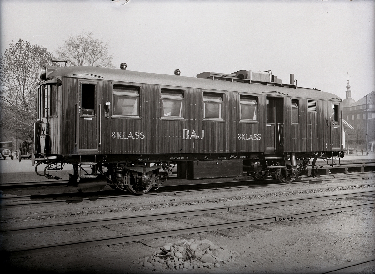 Diesel-elektrisk vagn för BAJ.
Tillverknings år: 1925.