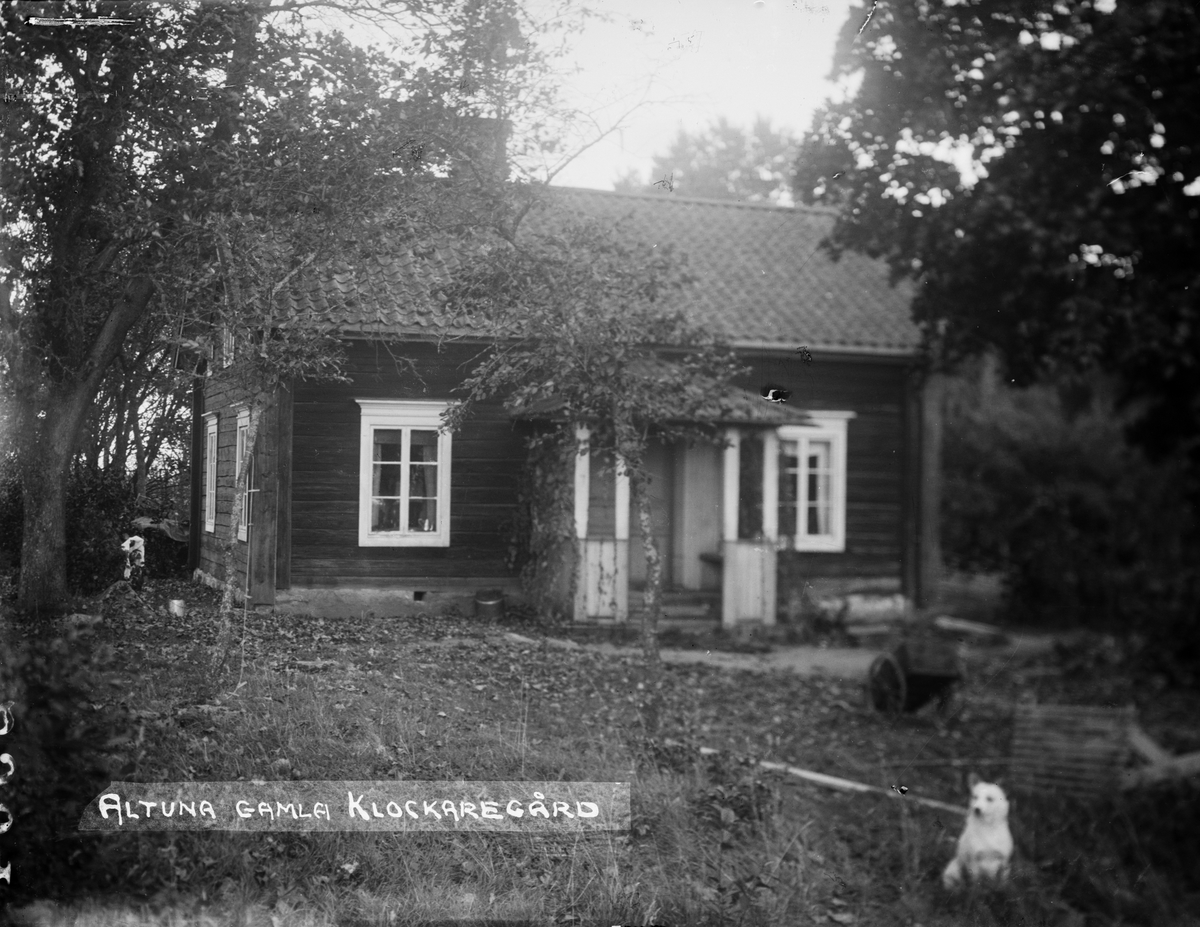 "Gamla Klockargården i Altunaby, på sommaren", Altuna socken, Uppland 1921