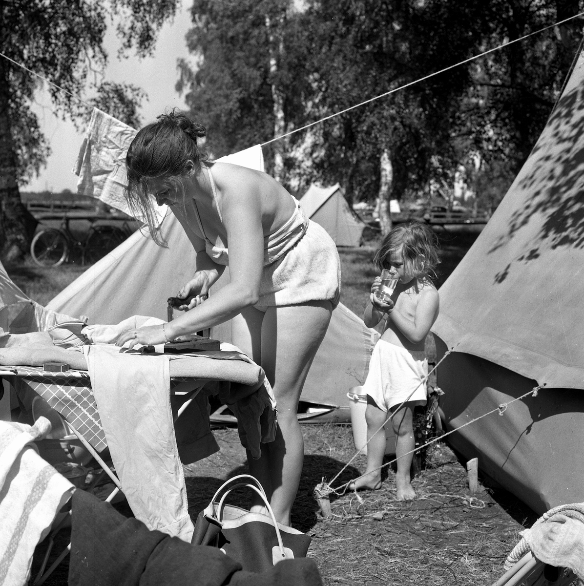 Campare i Hästhagen.
Juli 1956.