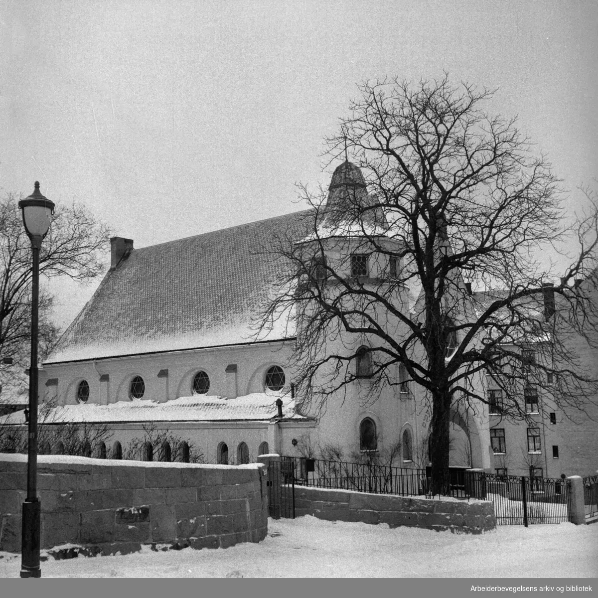 Bergstien. Synagogen. Februar 1957