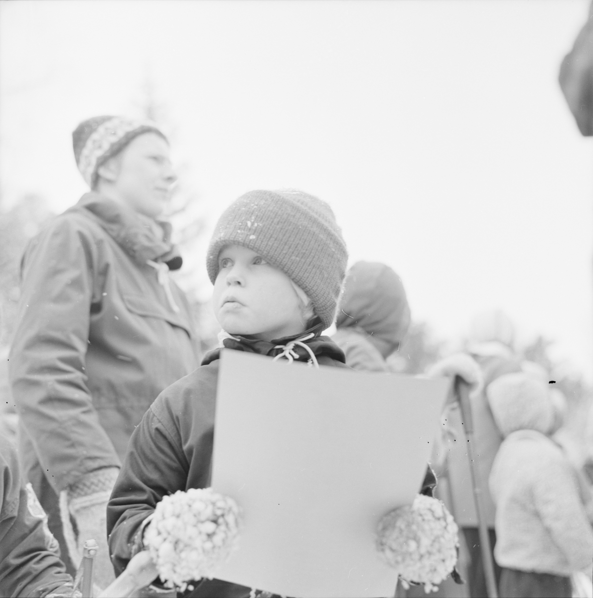 Skidåkning - "examen på skidor vid Djupvikstorpet", Uppland 1962