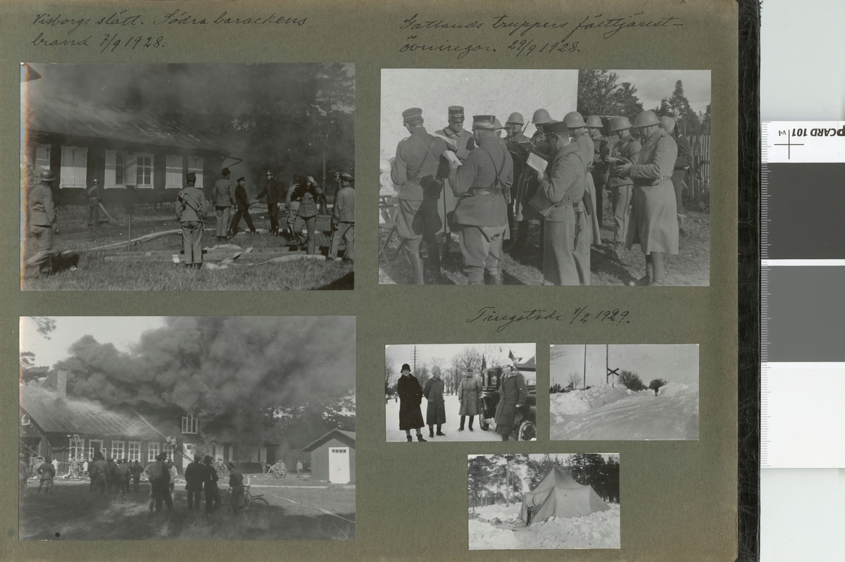 Text i fotoalbum: "Gotlands truppers fälttjänsteövningar 29/9 1928".