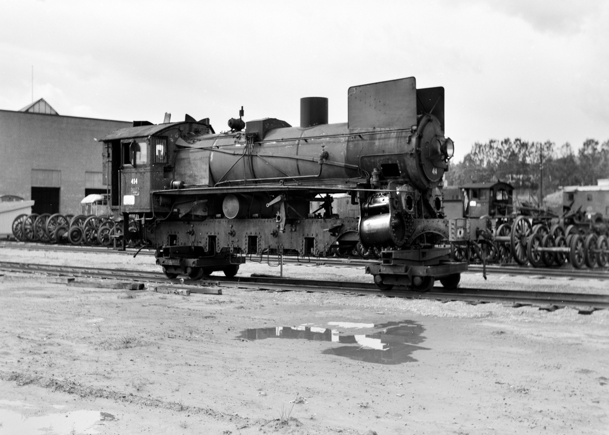 Damplokomotiv type 26c nr. 414, demontert for revisjon på Grorud Verksted.