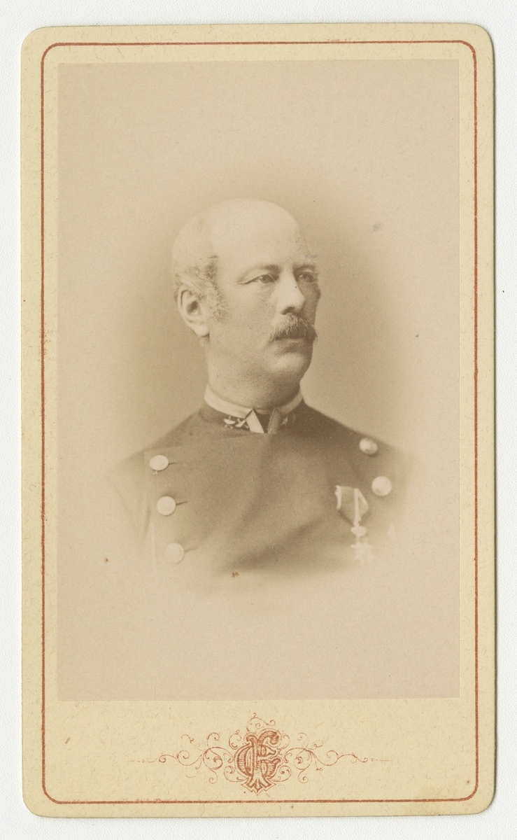 Porträtt av Anders Eberhard Svedelius, överstelöjtnant vid Västerbottens fältjägarkår.