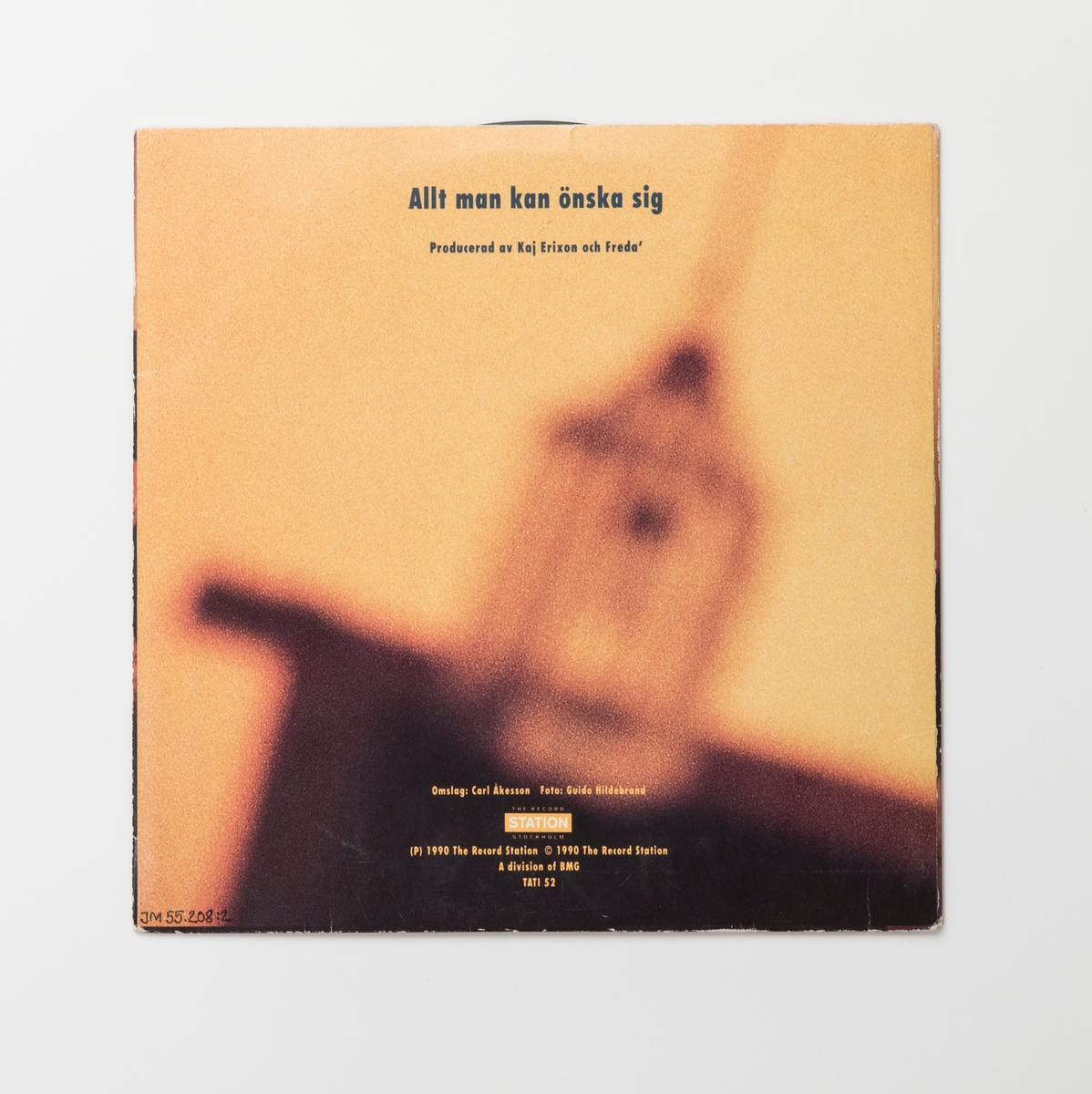 Singel-skiva av svart vinyl med vit pappersetikett, i omslag av papper. Framsidan av omslaget har ett färgfotografi av gruppen.

Innehåll
Sida A: Allt man kan önska sig
Sida B: Öppen för dig

JM 55208:1, Skiva
JM 55208:2, Omslag