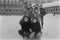 Bleikvassli skole Januar 1978. De første 8. klassingene ved 