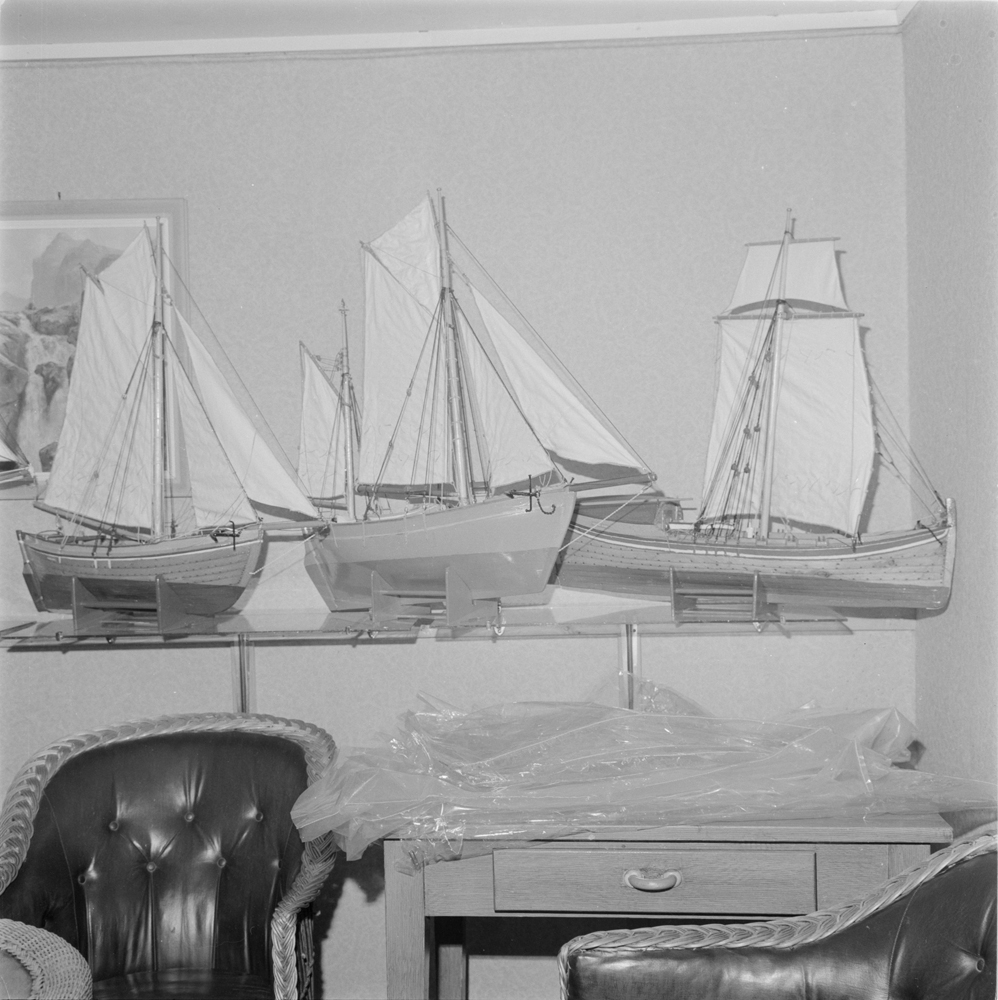 Modellbåter laget av Teodor Tørrisen