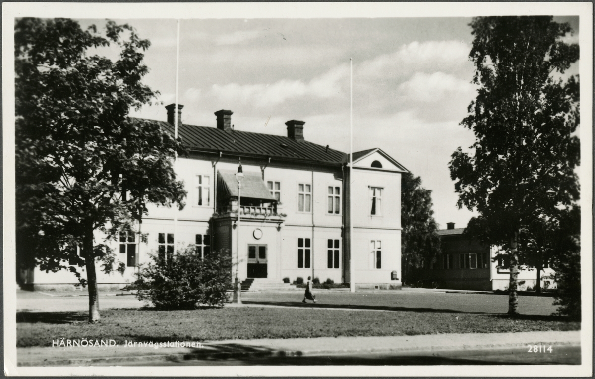 Härnösand järnvägsstation. - Järnvägsmuseet / DigitaltMuseum