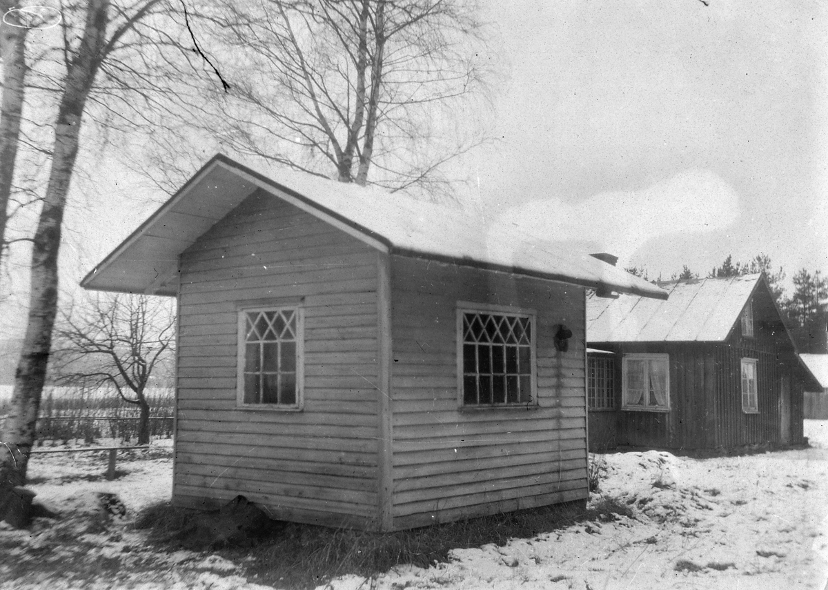 Ett liten stuga som användes som stationshus vid Lyckan.