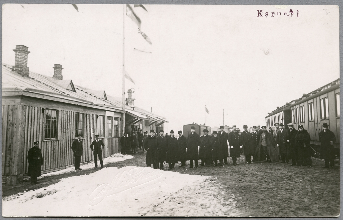 Finska Karunki station februari 1915 vid expresstågets avgång till Petrograd.