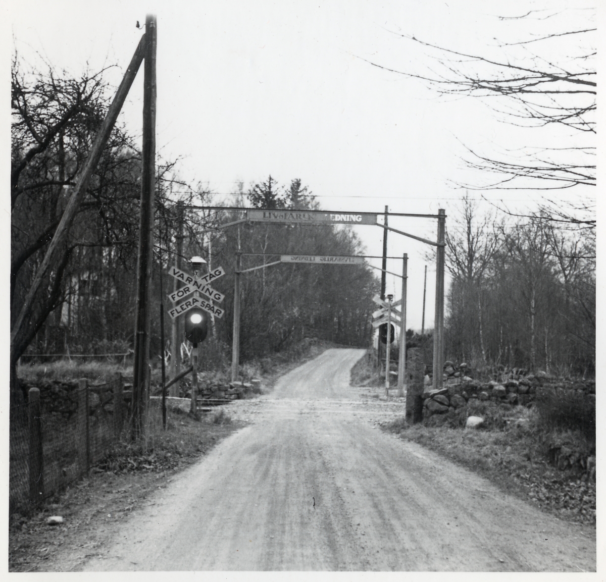 Plankorsning vid Ormanäs, på linjen mellan Höör och Stehag.