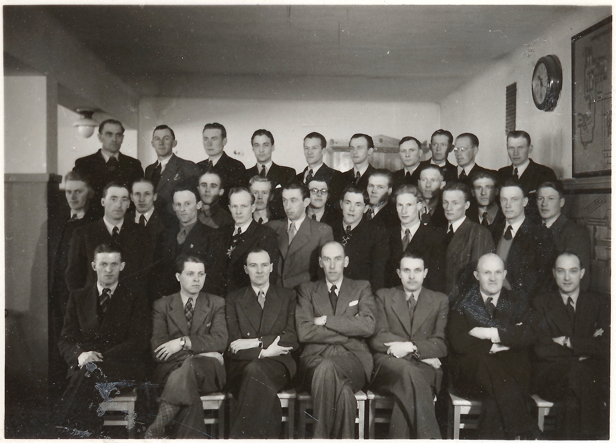 Deltagare på kurvmätningskurs 1944.