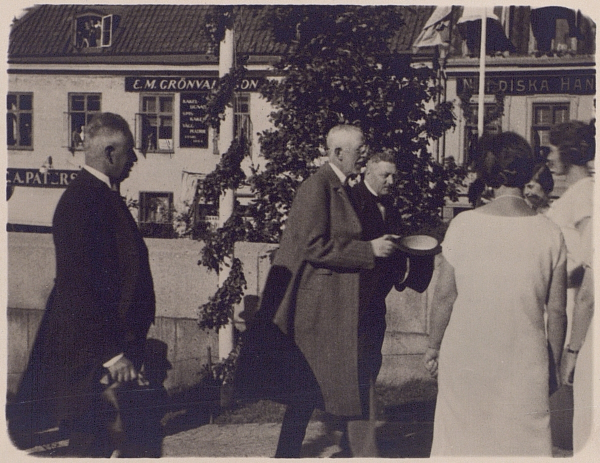 Invigningen av Göteborgs nya telefonstation år 1912. Kung Gustaf V, Ekeberg.
