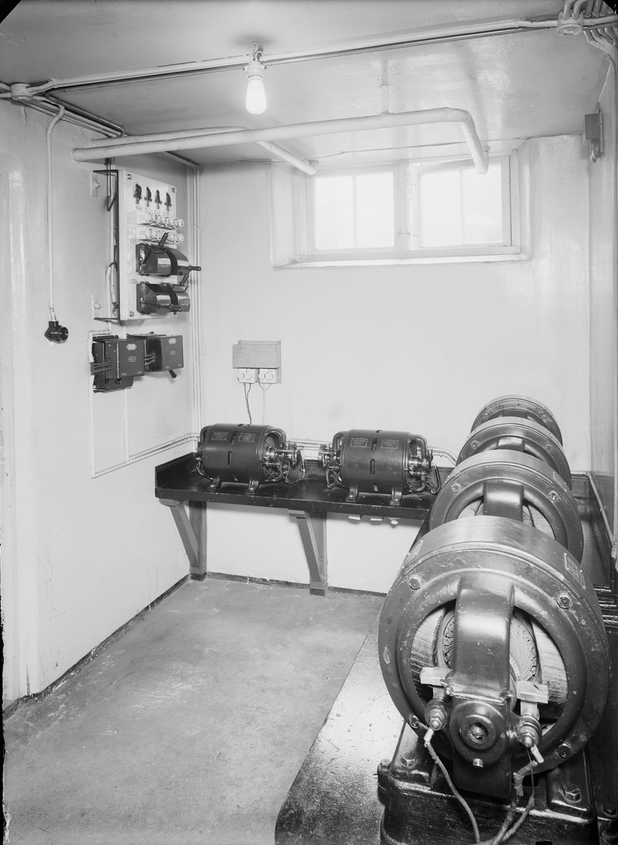 Enskede telefonstation. År 1938. Maskinrummet.