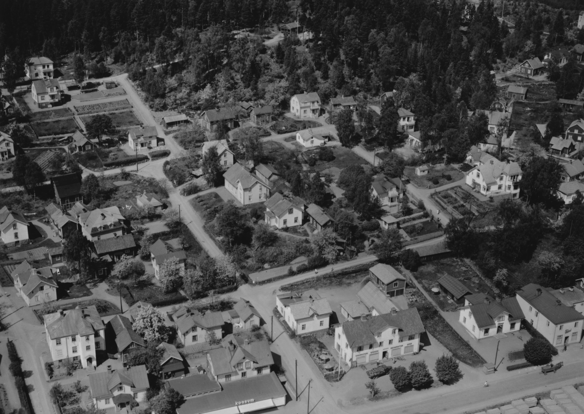 Flygfoto över Sommen i Tranås, Jönköpings län. Nr R 668