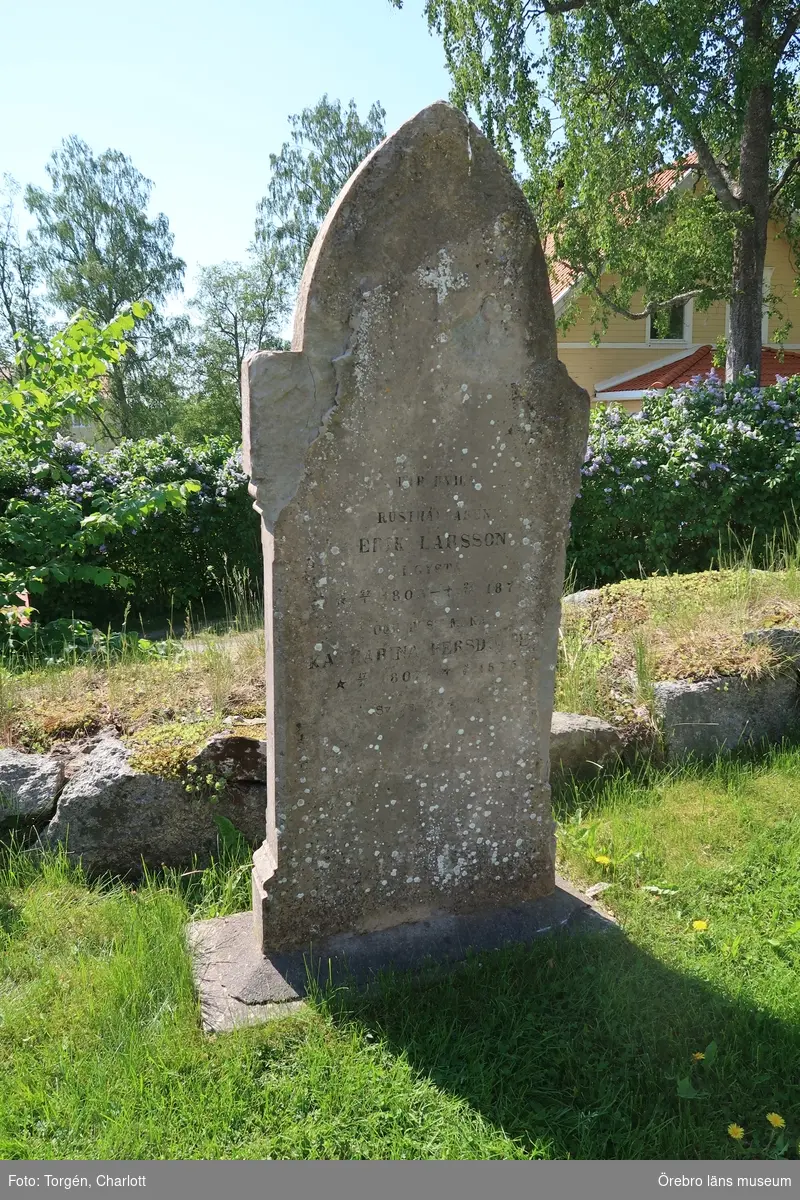 Knista kyrkogård Inventering av kulturhistoriskt värdefulla gravvårdar 2018, Kvarter Östra.
