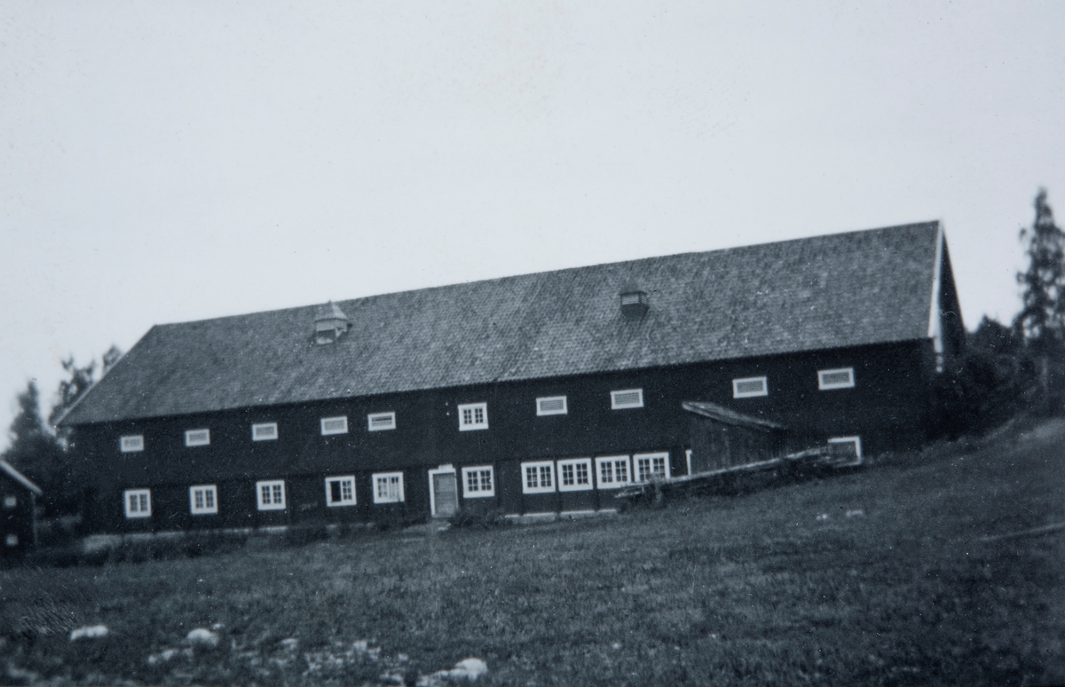 Låven på Kjøs (81/1) etter at fjøset er påbygd i 1936-1937.
