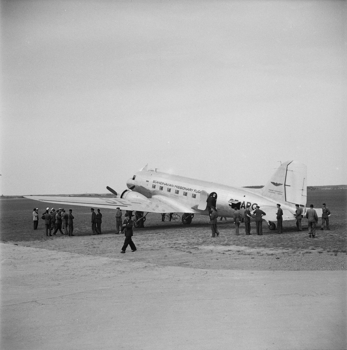 Missionsflyget Ansgar, Ärna, Uppsala 1947