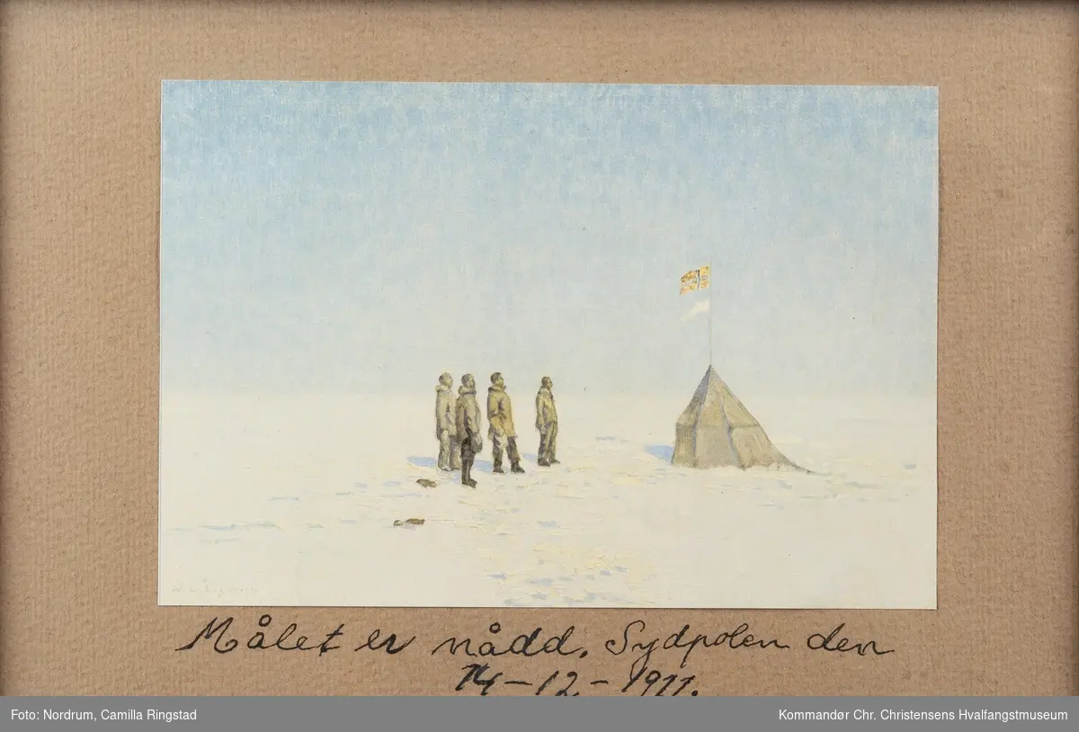 Roald Amundsens sydpolsekspedisjon. Polen er nådd.