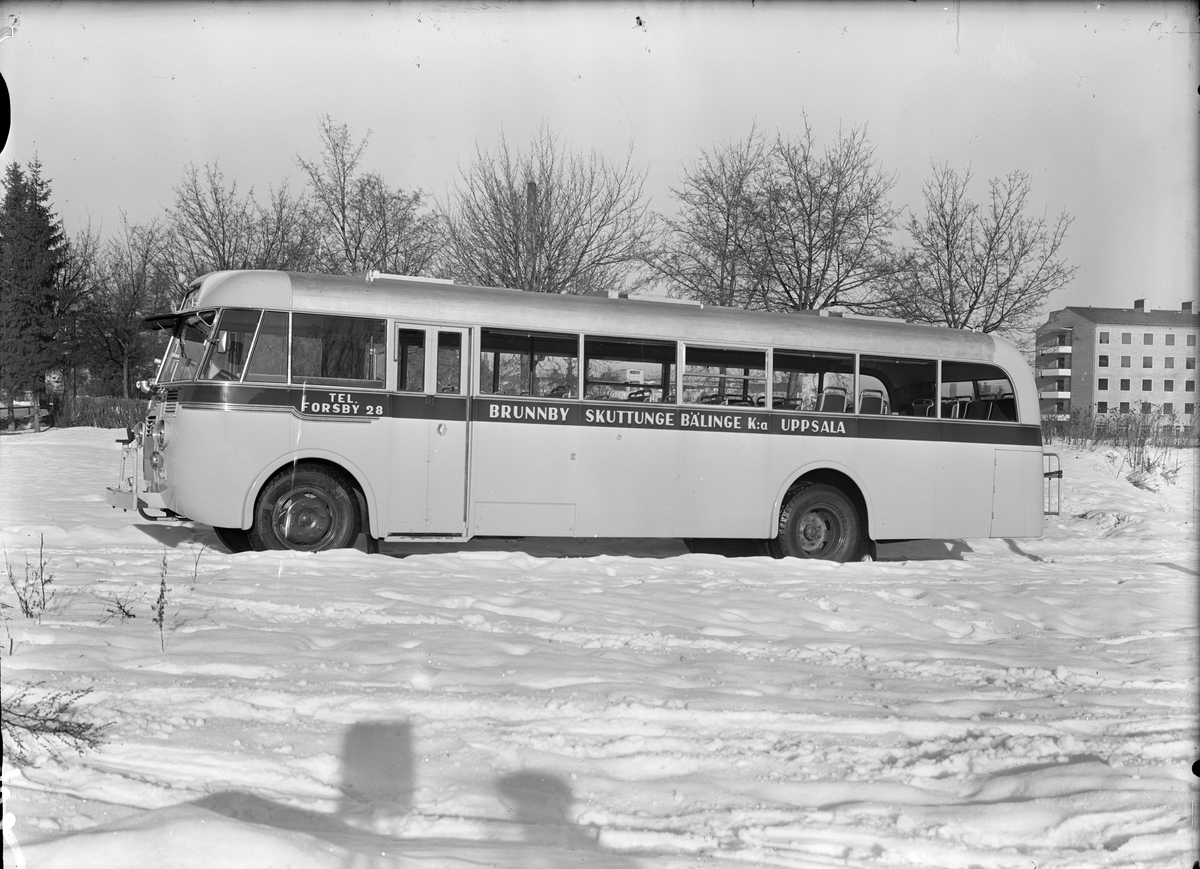 Brunnby - Skuttunge - Bälingebussen, Uppsala 1950