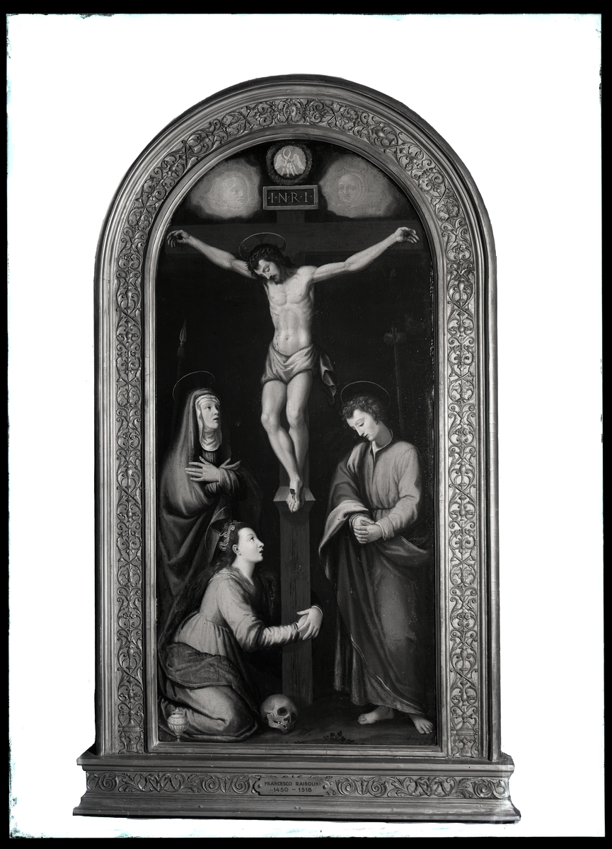 Tavlan Kristus på korset av Francesco Raibolini, Västerås Domkyrka.