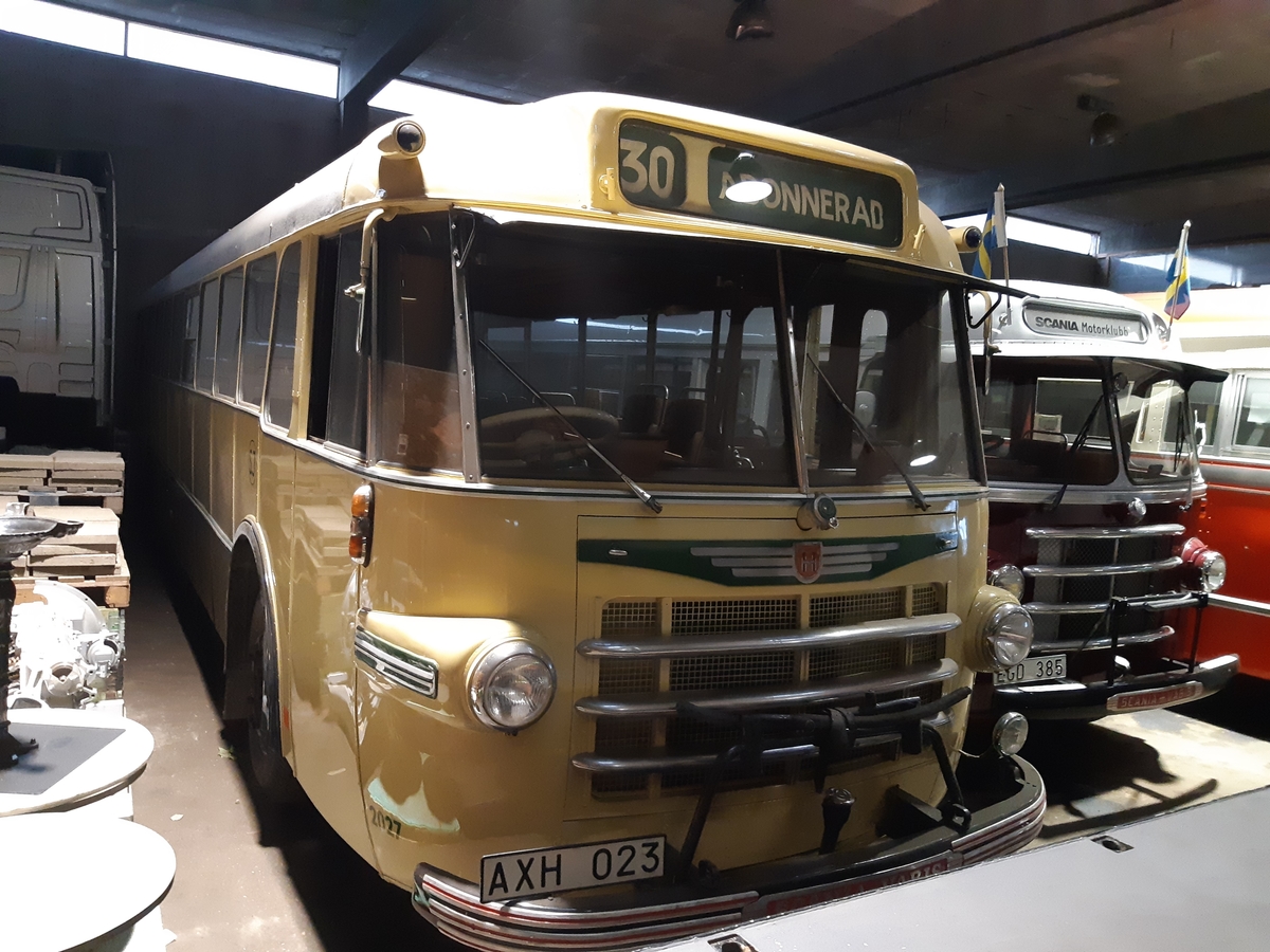 Buss, Scania Vabis BF 63. Registreringsnummer AHX023. Nummer 2027.