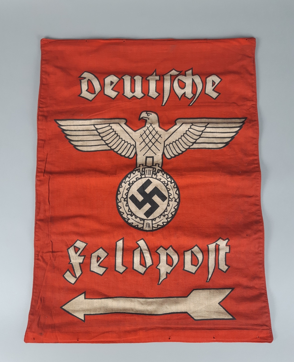 Tysk feltpostflagg fra 2. verdenskrig brukt i Oslo 1940-45