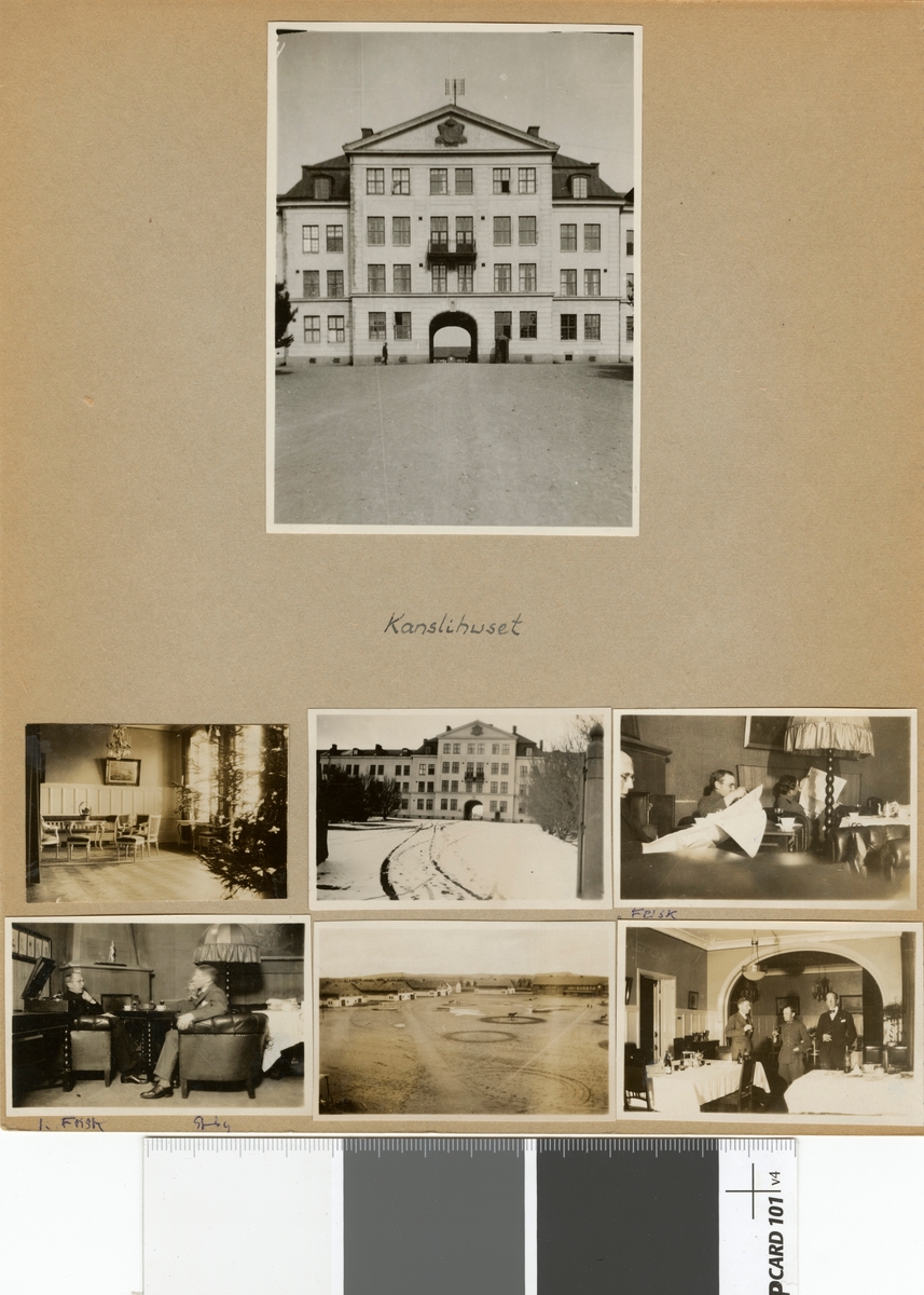 Text i fotoalbum: "Eksjö Ing 2.  /3 1928-1/10 1929. Eksjö. Kanslihuset."