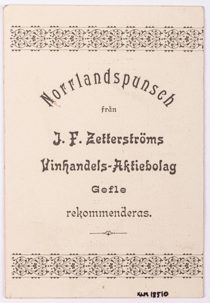 Program för Oscar Lombergs Operaturné 1898.