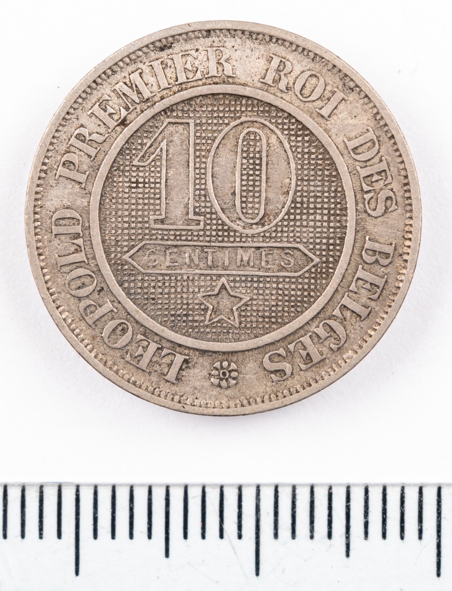 Mynt, Belgien, 1863, 10 Centimes.