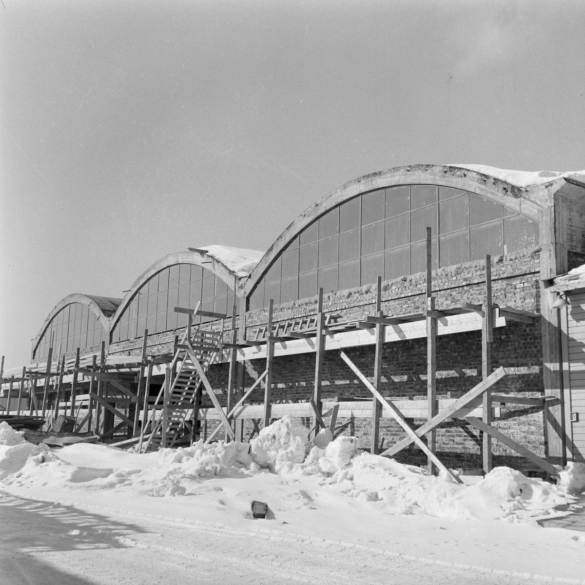 Bygging av nytt lagerbygg ved Nobø Fabrikker