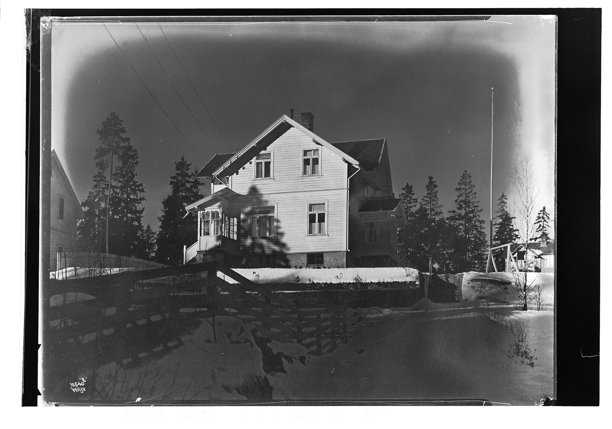 Statens lærerinneskole i husstell, Stabekk. Fotografert 1924.