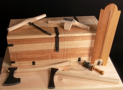 Nytillverkade verktyg som utformats efter medeltida förlagor