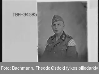 Portrett av tysk soldat i uniform. Karl Styve.