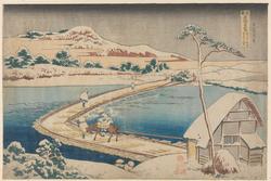 Tidligere tiders utsyn mot flytebroen ved Sano i Kôzukeprovi