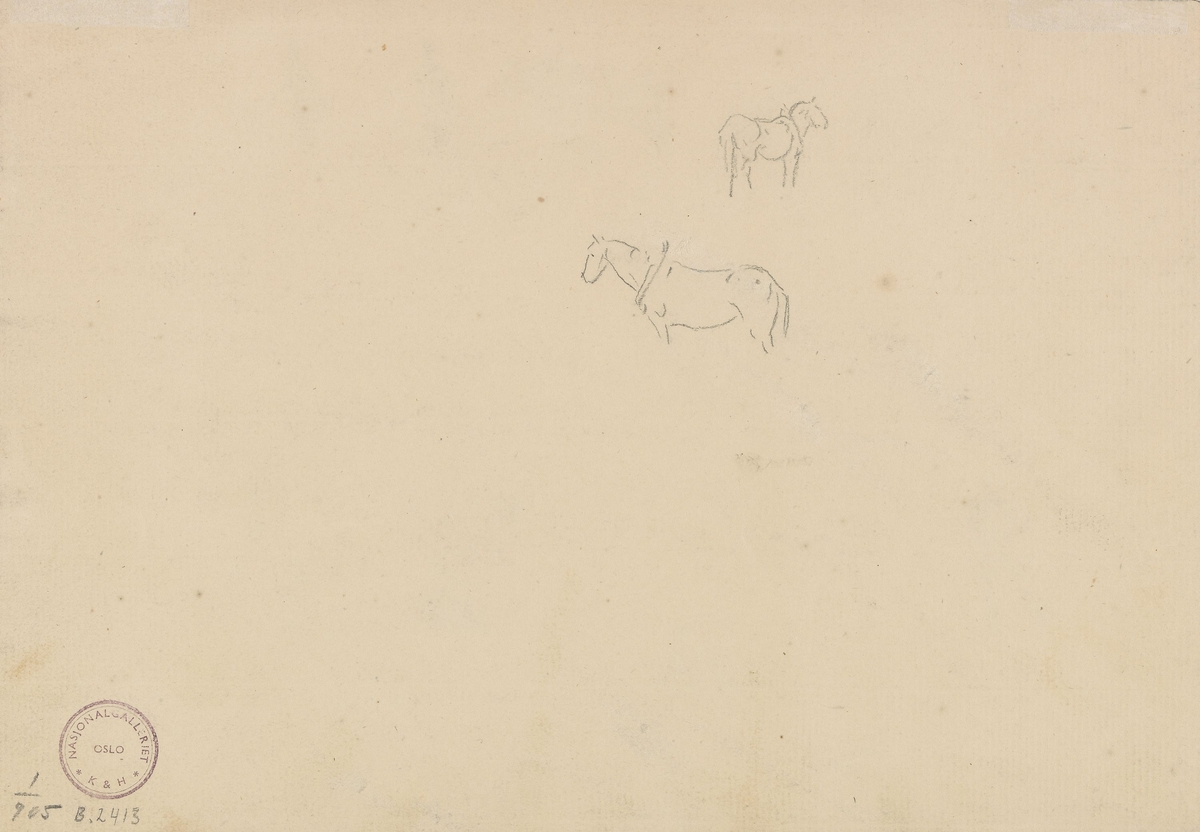 Riss av hester [Tegning]