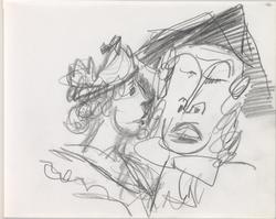 To skuespillere i rolle [Tegning]