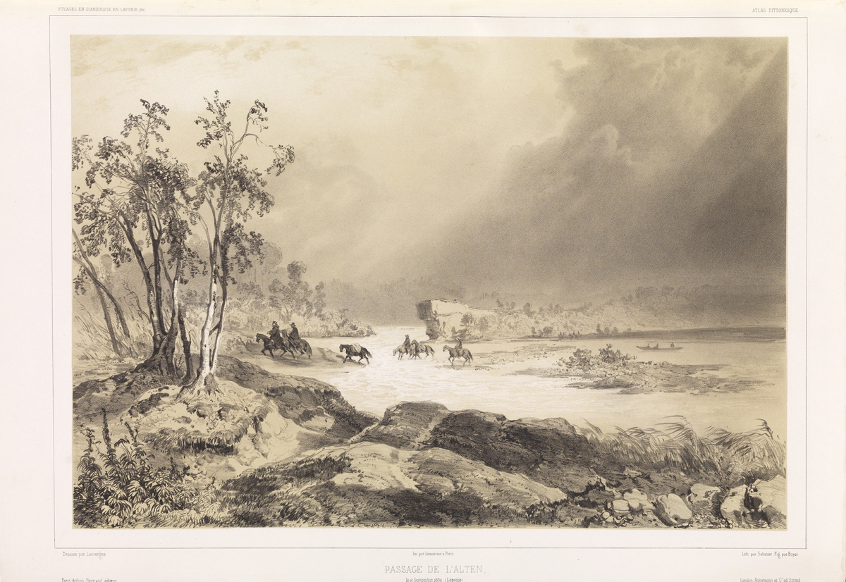 Overfart over Altaelven den 10. september 1839 [Grafikk]