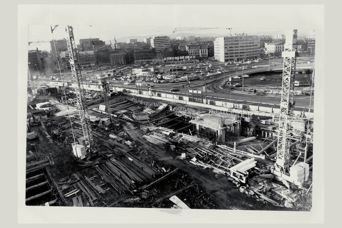 eksteriør, postterminal, Oslo, Postgiro, byggeprosess, 1. mars 1973