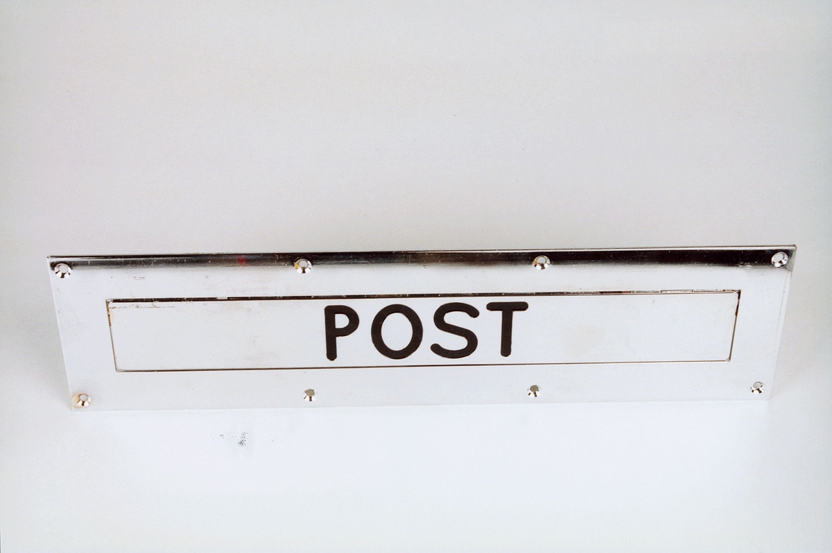 Postmuseet, gjenstander, postkasse, brevkasse, innendørs postinnkast, Post.