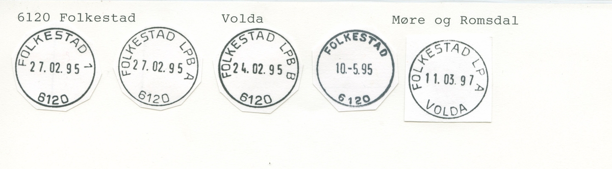 Stempelkatalog 6120, Folkestad, Volda, Møre og Romsdal