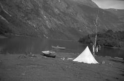 Fra Båtstøa ved Litlvatnet."nr 83. Eikesdal i 1940": .(Eske: